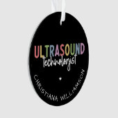 Individuelle Name Ultrasound Technologist Geschenk Ornament (Vorderseite)