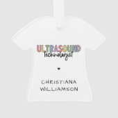 Individuelle Name Ultrasound Technologist Geschenk Ornament (Rückseite)