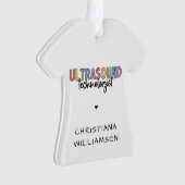 Individuelle Name Ultrasound Technologist Geschenk Ornament (Vorderseite)