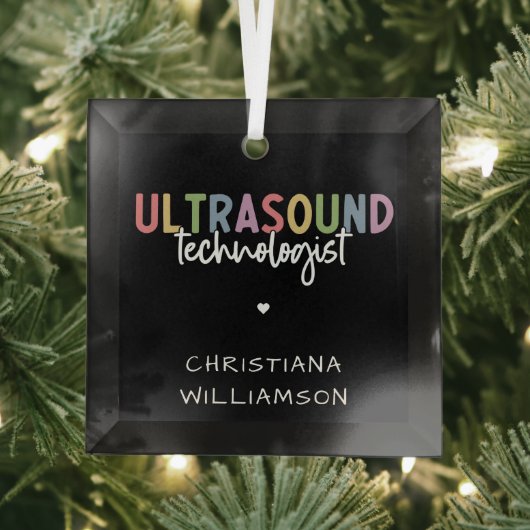Individuelle Name Ultrasound Technologist Geschenk Ornament Aus Glas (Insitu)