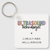 Individuelle Name Ultrasound Technologist Geschenk Schlüsselanhänger (Vorderseite)
