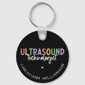 Individuelle Name Ultrasound Technologist Geschenk Schlüsselanhänger (Vorderseite)