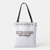 Individuelle Name Ultrasound Technologist Geschenk Tasche (Rückseite)