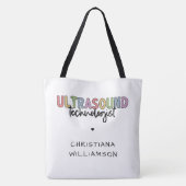 Individuelle Name Ultrasound Technologist Geschenk Tasche (Rückseite)