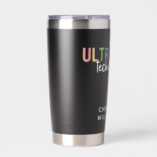Individuelle Name Ultrasound Technologist Geschenk Thermobecher (Vorderseite)