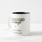 Individuelle Name Ultrasound Technologist Geschenk Zweifarbige Tasse (Vorderseite Links)