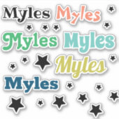 Individuelle Name-Umrisskleber für Kinder Aufkleber (Vorderseite)