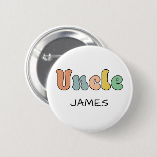 Individuelle Name Uncle Retro-Geschenk   PERSONALI Button