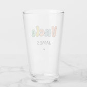 Individuelle Name Uncle Retro-Geschenk | PERSONALI Glas (Rückseite)