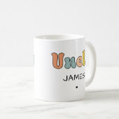 Individuelle Name Uncle Retro-Geschenk | PERSONALI Kaffeetasse (VorderseiteRechts)
