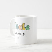 Individuelle Name Uncle Retro-Geschenk | PERSONALI Kaffeetasse (Vorderseite Links)