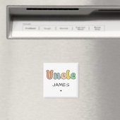 Individuelle Name Uncle Retro-Geschenk | PERSONALI Magnet (In Situ (Geschirrspüler))