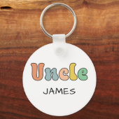 Individuelle Name Uncle Retro-Geschenk | PERSONALI Schlüsselanhänger (Vorderseite)