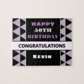 Individuelle Name und 50 Jahre alt Puzzle (Horizontal)