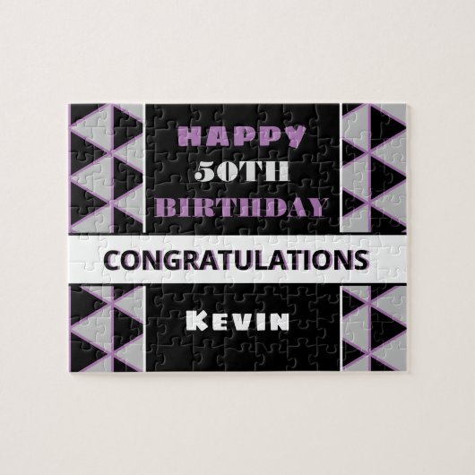 Individuelle Name und 50 Jahre alt Puzzle (Horizontal)