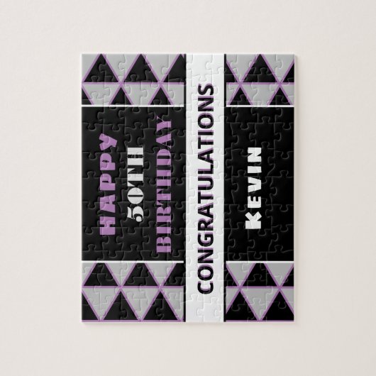 Individuelle Name und 50 Jahre alt Puzzle (Vertikal)