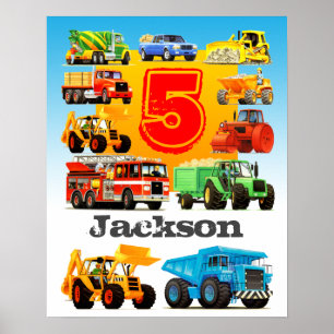 Individuelle Name und 5. Lebensjahr Poster