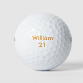 Individuelle Name und Alter Geburtstag Golfball (Vorderseite)