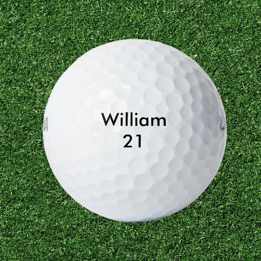 Individuelle Name und Alter Geburtstag Golfball