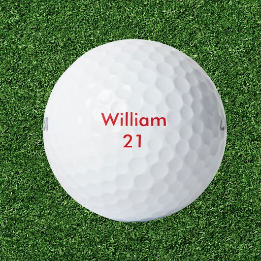Individuelle Name und Alter Geburtstag Golfball