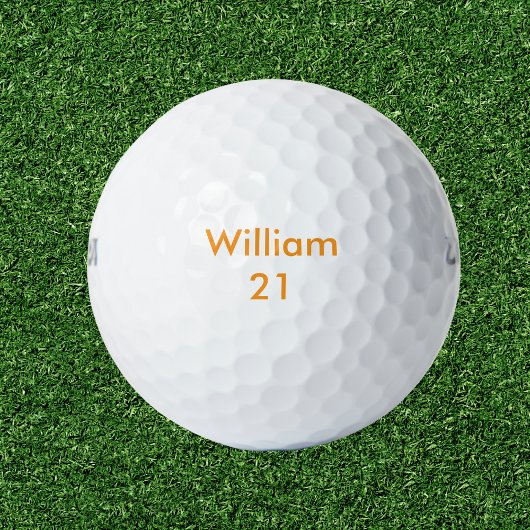 Individuelle Name und Alter Geburtstag Golfball