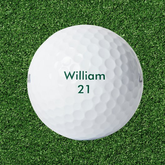 Individuelle Name und Alter Geburtstag Golfball