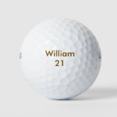 Individuelle Name und Alter Geburtstag Golfball (Vorderseite)