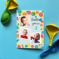 Individuelle Name und Altersjunge Polka Dot Foto G