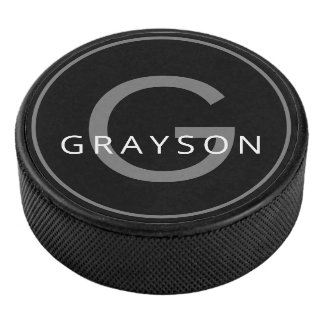 Individuelle Name und Anfangsschreiben Eishockey Puck