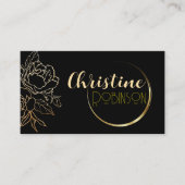 Individuelle Name und Beruf in Schwarz und Gold Visitenkarte (Vorderseite)