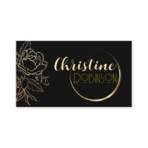 Individuelle Name und Beruf in Schwarz und Gold