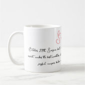 Individuelle Name und besondere Merkmale Sentiment Kaffeetasse (Links)