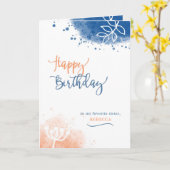 Individuelle Name und Beziehung zum Geburtstag Karte (Gelbe Blume)