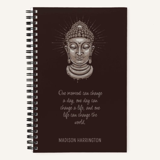 Individuelle Name- und Buddha-Zitate Notizblock (Vorderseite)