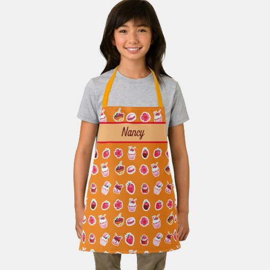 Individuelle Name und Cupcake Print Schürze (Insitu)