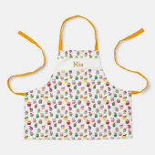 Individuelle Name und Cupcake Print Schürze für Ki (Vorderseite)