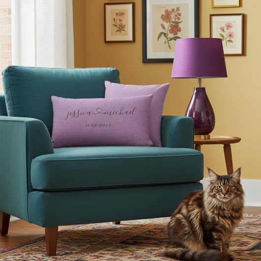 Individuelle Name und Date Wedding Geschenk Lendenkissen