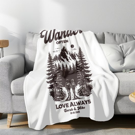 Individuelle Name und Datteleihe, personalisiert Sherpadecke