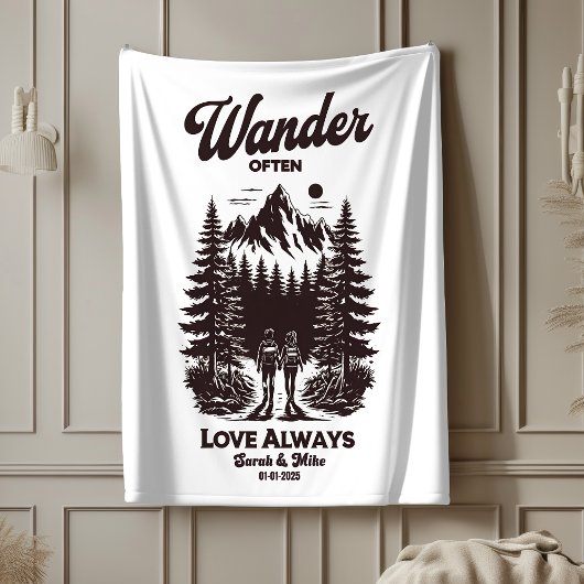 Individuelle Name und Datteleihe, personalisiert Sherpadecke