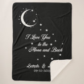 Individuelle Name und Datum der Hochzeitsgeschenk  Sherpadecke (Vorderseite)