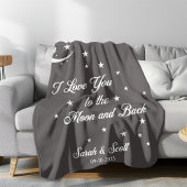 Individuelle Name und Datum der Hochzeitsgeschenk  Sherpadecke