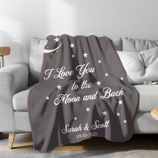 Individuelle Name und Datum der Hochzeitsgeschenk  Sherpadecke