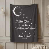 Individuelle Name und Datum der Hochzeitsgeschenk  Sherpadecke