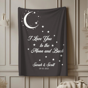 Individuelle Name und Datum der Hochzeitsgeschenk  Sherpadecke