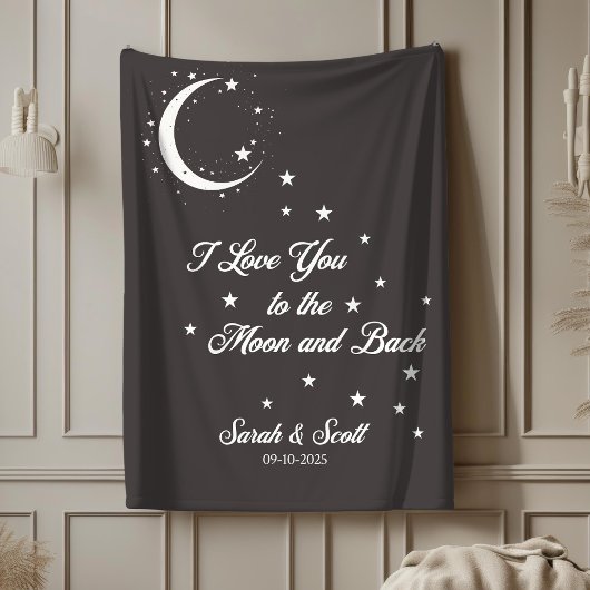 Individuelle Name und Datum der Hochzeitsgeschenk  Sherpadecke