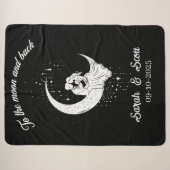 Individuelle Name und Datum Hochzeitsgeschenk Deck Sherpadecke (Vorderseite (Horizontal))