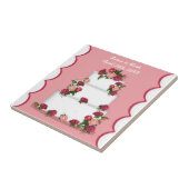 individuelle Name und Datum Hochzeitstorte Fliese (Seite)