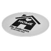 Individuelle Name und Datumshäuser Zuhause Schneidebrett (Ecke)