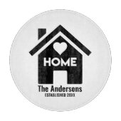 Individuelle Name und Datumshäuser Zuhause Schneidebrett (Vorderseite)