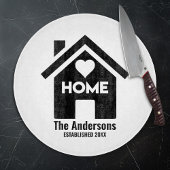 Individuelle Name und Datumshäuser Zuhause Schneidebrett